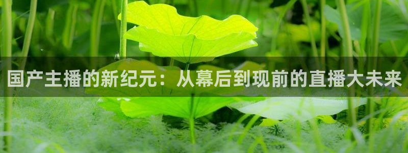 360体育比赛在线直播：国产主播的新纪元：从幕后到现前的直播大未来
